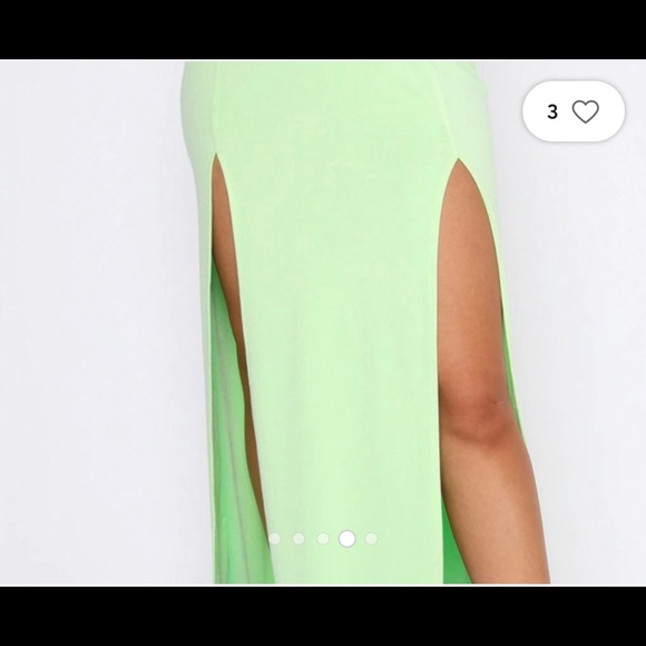 WHITE FOX read my mind maxi skirt 2PC SET green white fox crop top set M - Picture 12 of 17